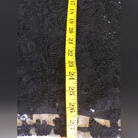 INC International Concepts Black Sequin Lace Blouse - Picture 6 of 8